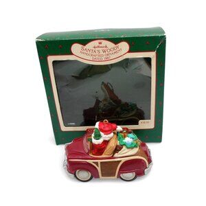 HALLMARK Santas Woody Handcrafted Ornament Dated 1987
